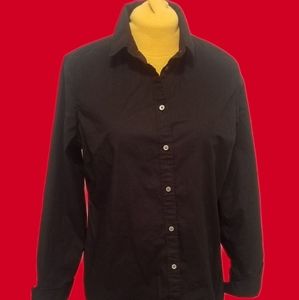 Banana Republic buttondown in black